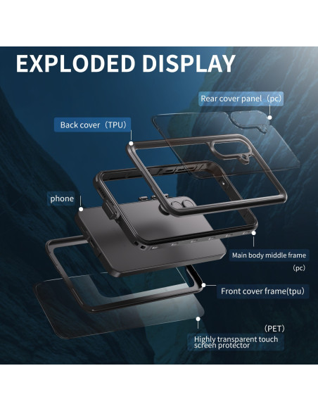 Samsung A55 5G Heltäckande Vattentät Premium Skal - 2m
