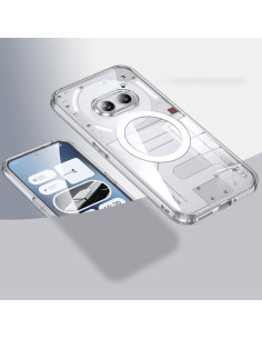 Nothing Phone 2a Transparent Stötdämpande Skal MagSafe-Kompatibelt
